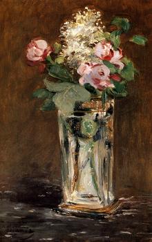 Edouard Manet : Flowers In A Crystal Vase